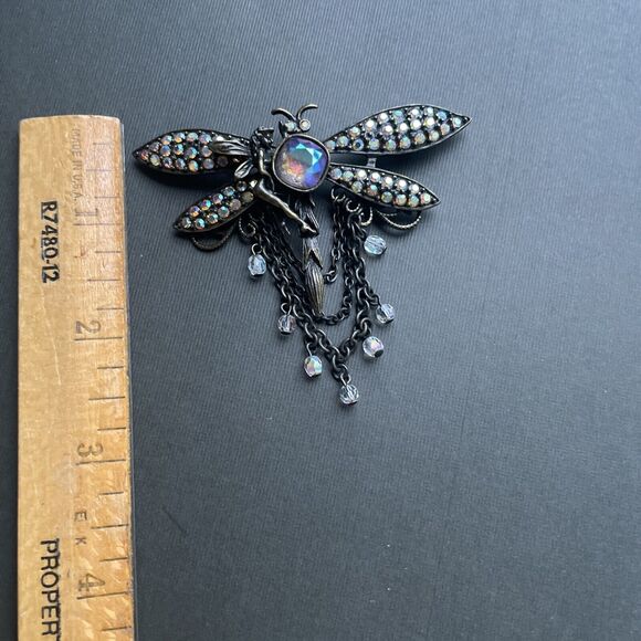 Kirks Folly Dragonfly Brooch Whimsical Fantasy Fairy Grunge - Picture 6 of 7